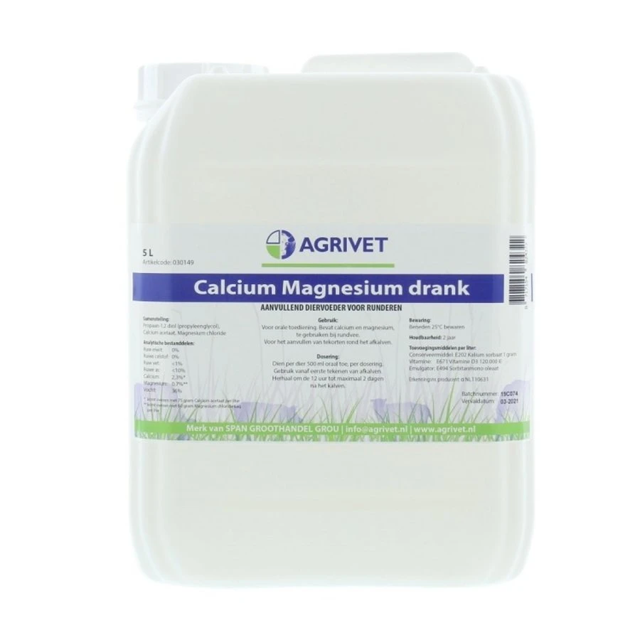 Agrivet Calcium Magnesium Drank 5L 1 Agrivet Calcium Magnesium Drank 5L