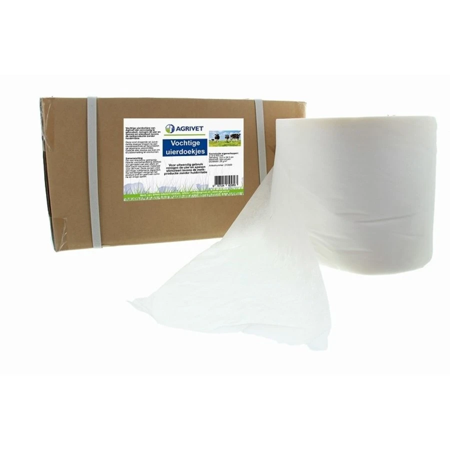 Agrivet Uierdoekjes Vochtig 2x900 Vel 1 Agrivet Uierdoekjes Vochtig 2x900 Vel