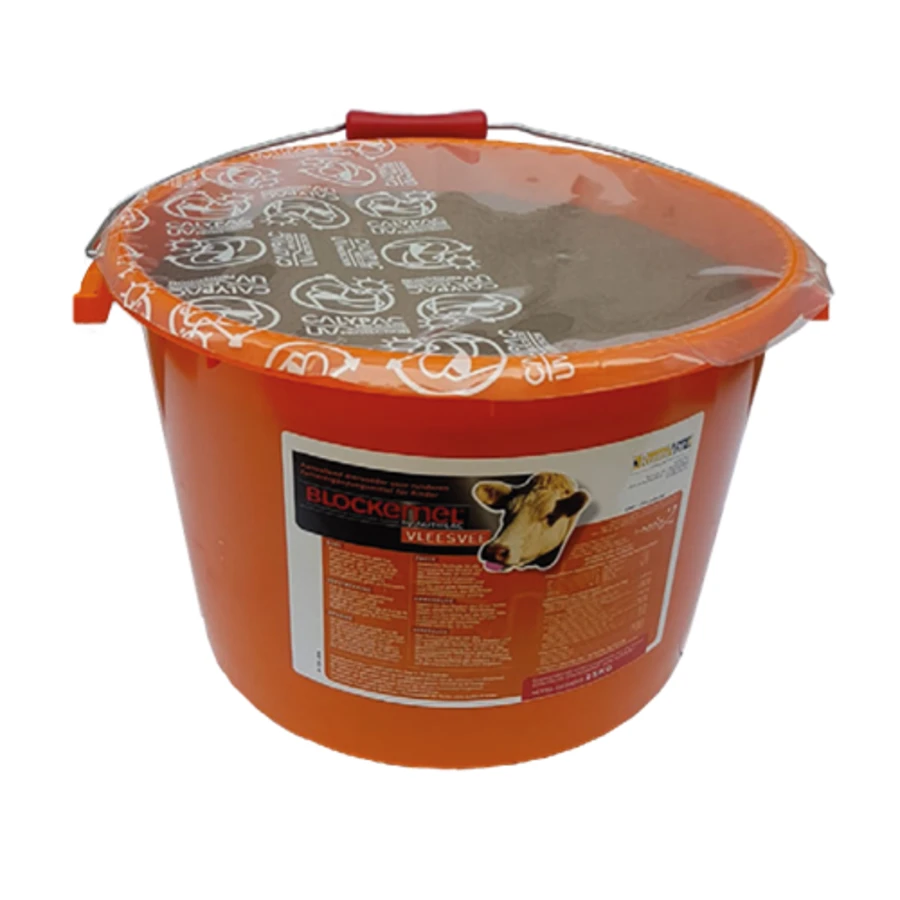Blockemel Vleesvee Mineralen Emmer 25 KG 1 Blockemel Vleesvee Mineralen Emmer 25 KG