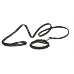 Croci Hondenriem Met Halsband Parels Zwart