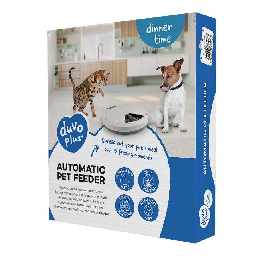 Duvo+ Automatische Eetkom Voor 5 Maaltijden | Voor Katten En Honden 2 Duvo+ Automatische Eetkom Voor 5 Maaltijden | Voor Katten En Honden - Afbeelding 2
