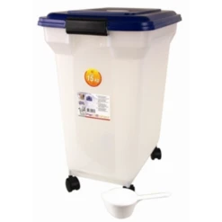 Junai.nl Bewaarcontainer Lichtdicht Transparant / Blauw 45 Liter