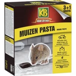 KB Home Defense Muizen Pasta Alphachloralose Vier Lokdoosjes