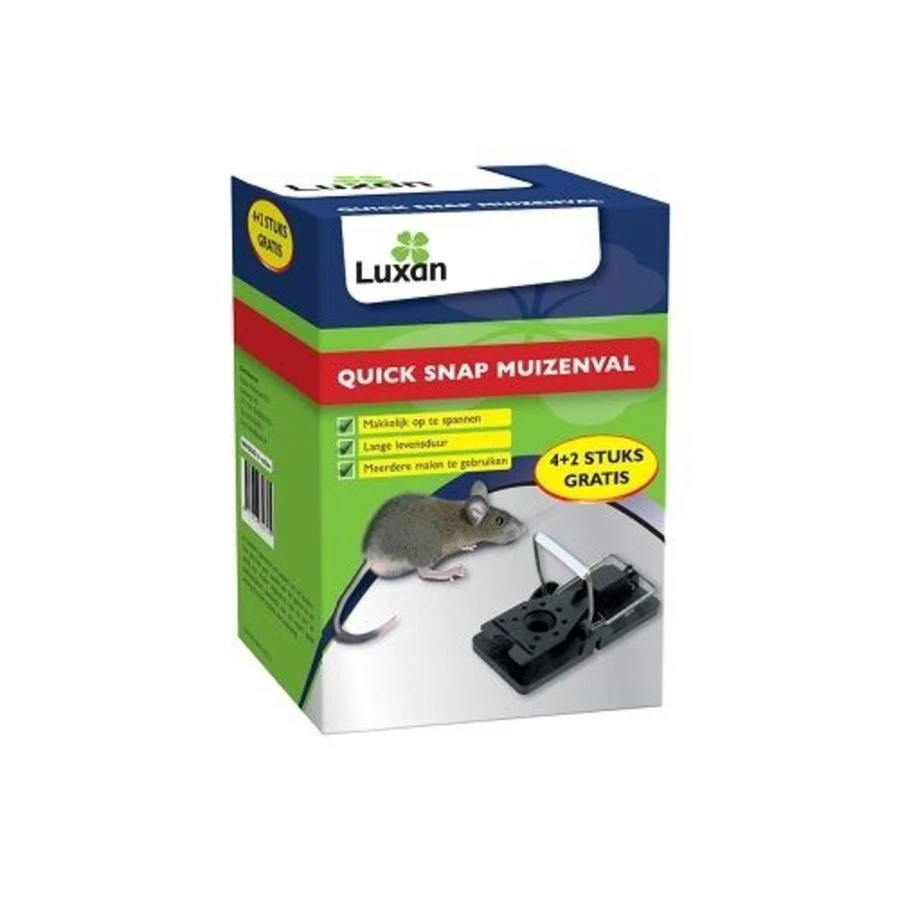 Luxan Quick Snap Muizenklemmen | 4 + 2 Gratis 3 Luxan Quick Snap Muizenklemmen | 4 + 2 Gratis - Afbeelding 3